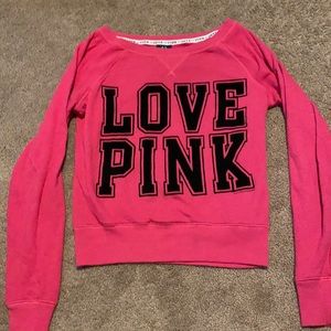 PINK Victoria’s Secret off the shoulder sweatshirt